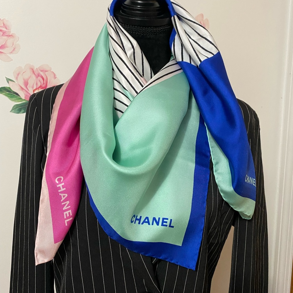 Chanel silk scarf